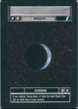 Alderaan LS SWCCG Played Details about   Star Wars CCG Premiere Unlimited WB