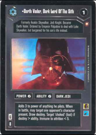 Darth Vader's Lightsaber Star Wars CCG DS FOIL Reflections II 