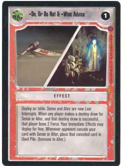 Star Wars CCG Reflections III 3 Premium Do Or Do Not 