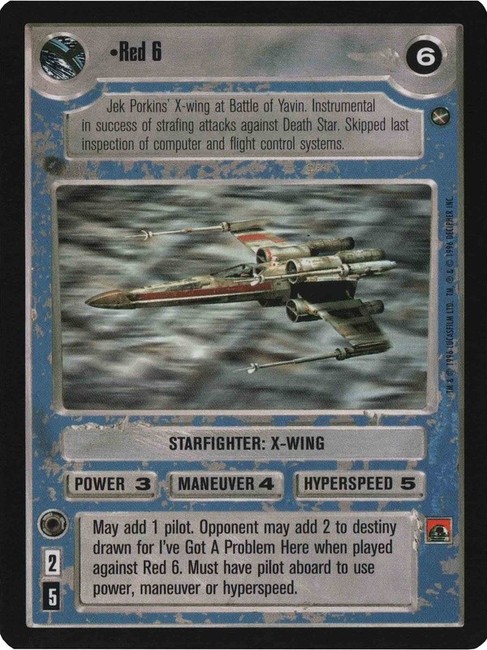 Buy Red 6 | A New Hope (Black Border) | SWCCGStore.com