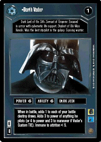 Print Ad! Vader Star Wars Customizable Card Game 