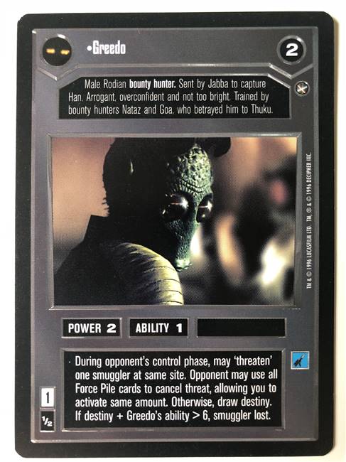 Various Star Wars CCG Singles Character Cards A New Hope 1996 