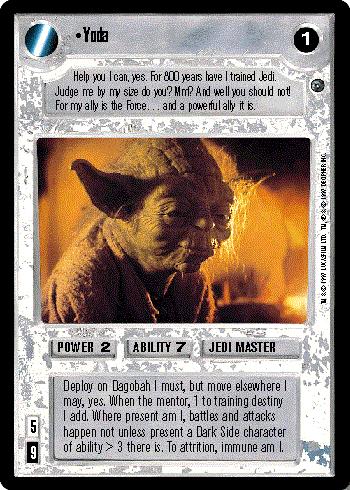 Size Matters Not choose condition DAGOBAH LIMITED BB star wars ccg swccg zz 