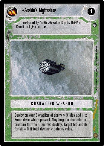 Star Wars CCG Hoth Limited Anakin's Lightsaber