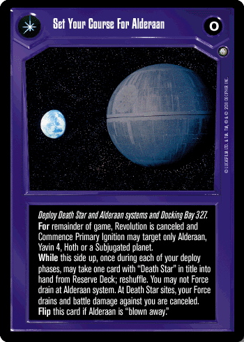 Set Your Course For Alderaan/The Ultimate Power In The Universe Star Premium