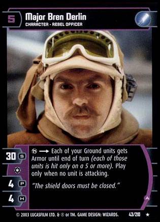 スターウォーズ トレーディングカード BREN DERLIN 5/5 Buy Major Bren Derlin A (ESB # 43) | Star Wars TCG | SWCCGStore.com