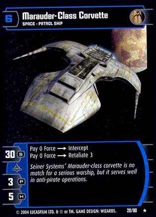 Buy Marauder Class Corvette TPM 20 Star Wars TCG SWCCGStore Buy Marauder Class Corvette TPM 20 Star Wars TCG SWCCGStore